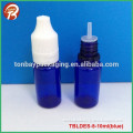 10ml PET dark blue plastic e liquid bottle with tamper evident childproof cap